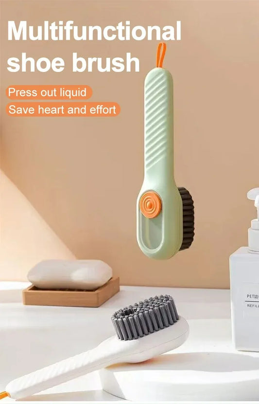 Cleaning Shoe Brush With Liquid