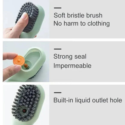 Cleaning Shoe Brush With Liquid