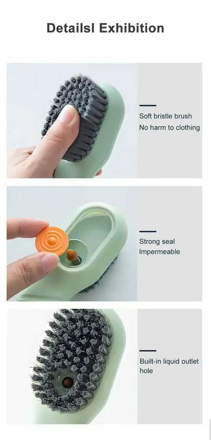 Cleaning Shoe Brush With Liquid