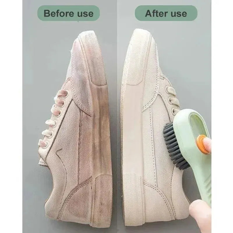 Cleaning Shoe Brush With Liquid
