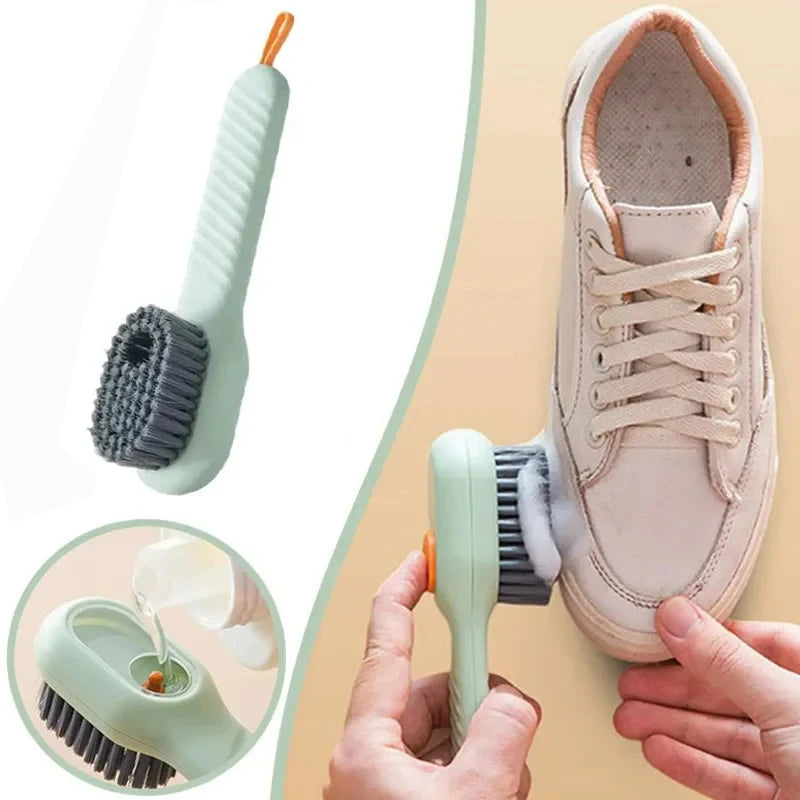 Cleaning Shoe Brush With Liquid