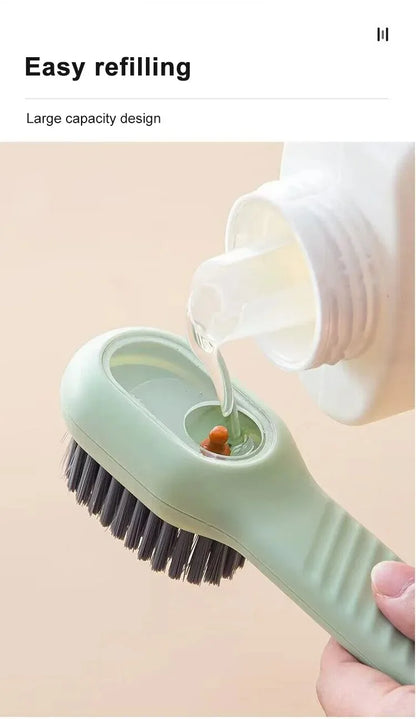 Cleaning Shoe Brush With Liquid