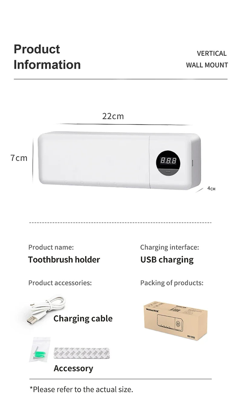 UV Toothbrush Holder Rechargeable